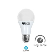 Bombilla Estándar LED E27 REGULABLE 8w 5000K 630Lm 220V PREMIUM SILVER C1