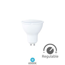 Bombilla Dicroica LED GU10 ((( REGULABLE ))) 7w 6000K 550Lm ÚLTIMAS UNIDADES