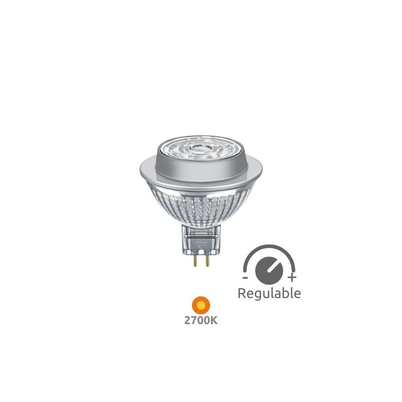 Bombilla Dicroica LED MR16 REGULABLE 8w 2700K 621Lm 12V PARATHOM OSRAM