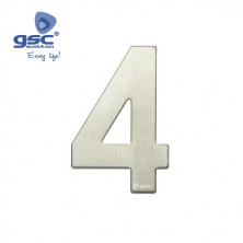 Numero puerta 4 acero inoxidable con adhesivos GSC C50/500