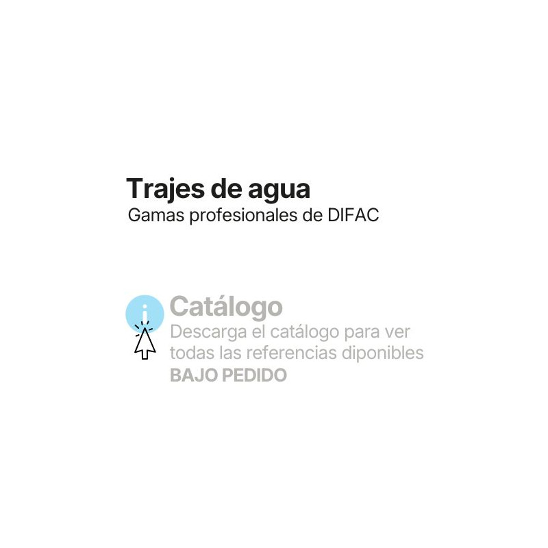 Consulta toda la gama de trajes impermeables disponibles descargado el catálogo DIFAC
