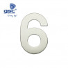 Numero puerta 6 acero inoxidable con adhesivos GSC C50/500