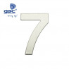 Numero puerta 7 acero inoxidable con adhesivos GSC C50/500