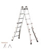 Escalera ALUMINIO telescópica multiposiciones 10+10 peldaños 1,81m, 5,22m extend. ESCALISIMA SVELT
