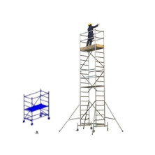 Andamio módulo A de 1,95m con ruedas de aluminio MILLENIUM automático SVELT