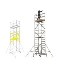 Andamio módulo C de 2,10m de aluminio MILLENIUM automático con estabilizador SVELT