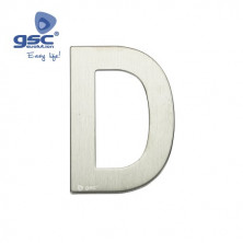 Letra puerta D acero inoxidable con adhesivos GSC C50/500