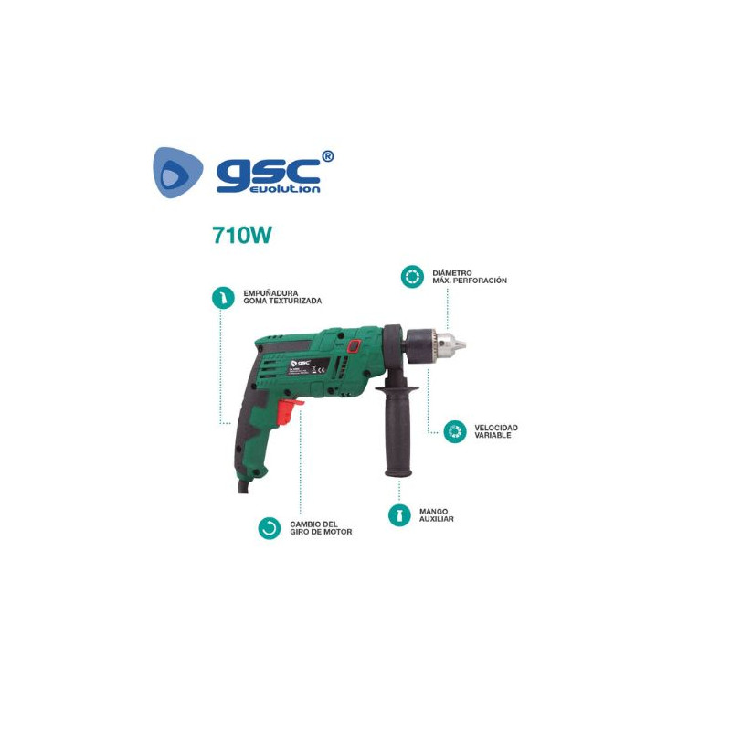 Taladro percutor electrico 3000 rpm 710w GSC C1/10