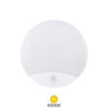Aplique LED 10w 4000K Redondo Blanco Sensor Luz emergencia 1050Lm GSC