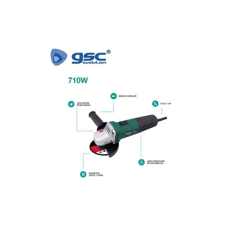 Amoladora angular electrica 11000 rpm 710w GSC C1/8