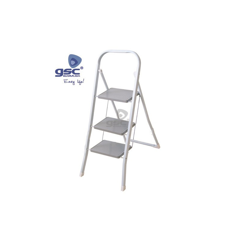 Escalera ACERO doméstica 3 peldaños Max. 150KG GSC C1/3