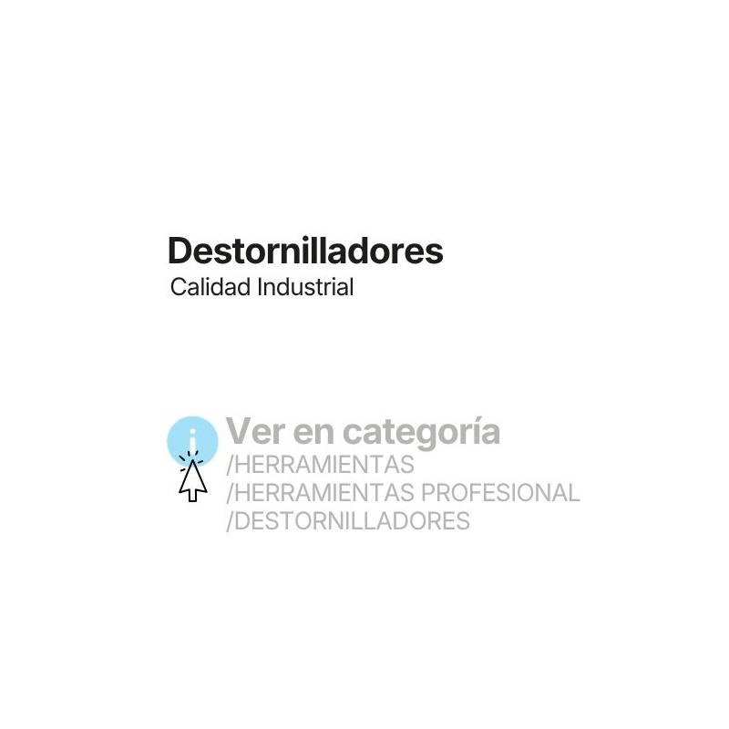 Consulte más Destornilladores disponibles en el catálogo DOGHER