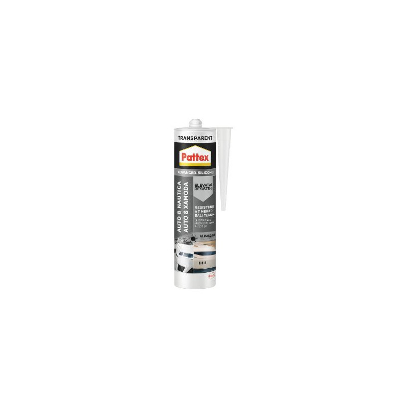 Pattex Silicona Sellador Auto & Náutica Transparente Nueva Generación Cartucho 280 ml
