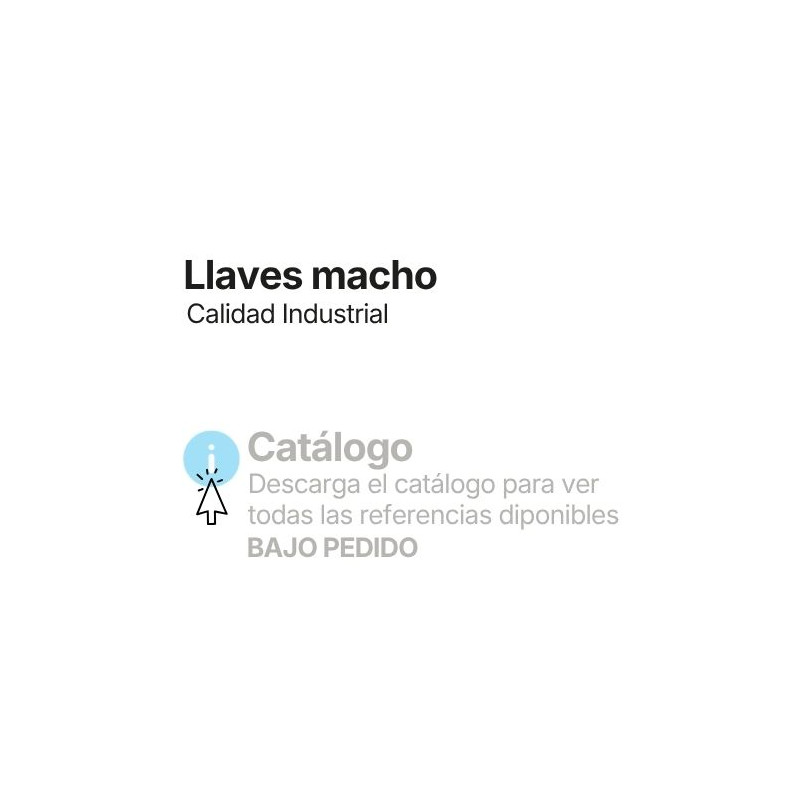 Consulte más Llaves Macho disponibles en el catálogo DOGHER