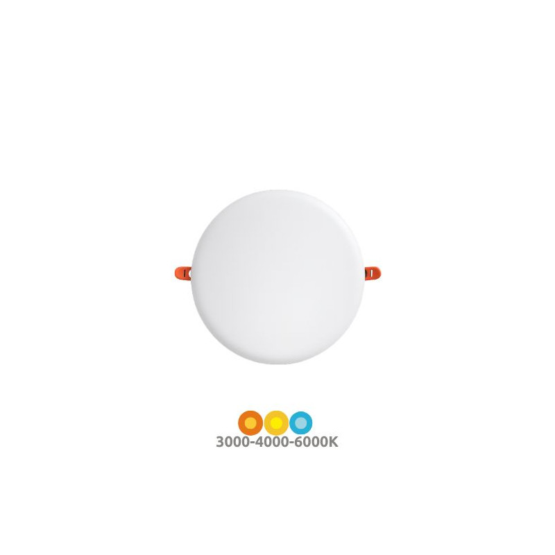 Downlight LED Redondo DIÁMETRO AJUSTABLE 12w CCT Ajusable tono luz 1080Lm Blanco GORT SILVER