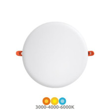 Downlight LED Redondo DIÁMETRO AJUSTABLE 18w CCT Ajusable tono luz 1620Lm Blanco GORT SILVER
