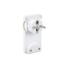 Clavija 16A 220V TT Plástico Blanco Plana Slim 4,8mm SILVER