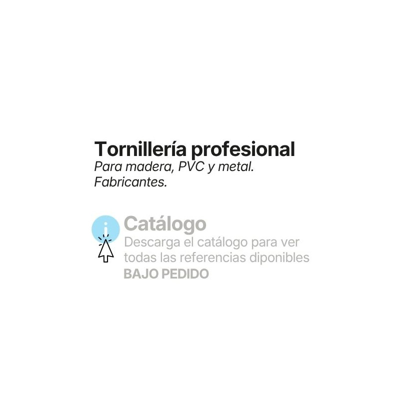 Fabricante de tornillería profesional para madera, PVC y metal.