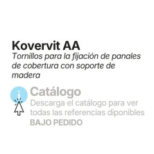 Tornillos para la fijación de paneles de cobertura sobre madera