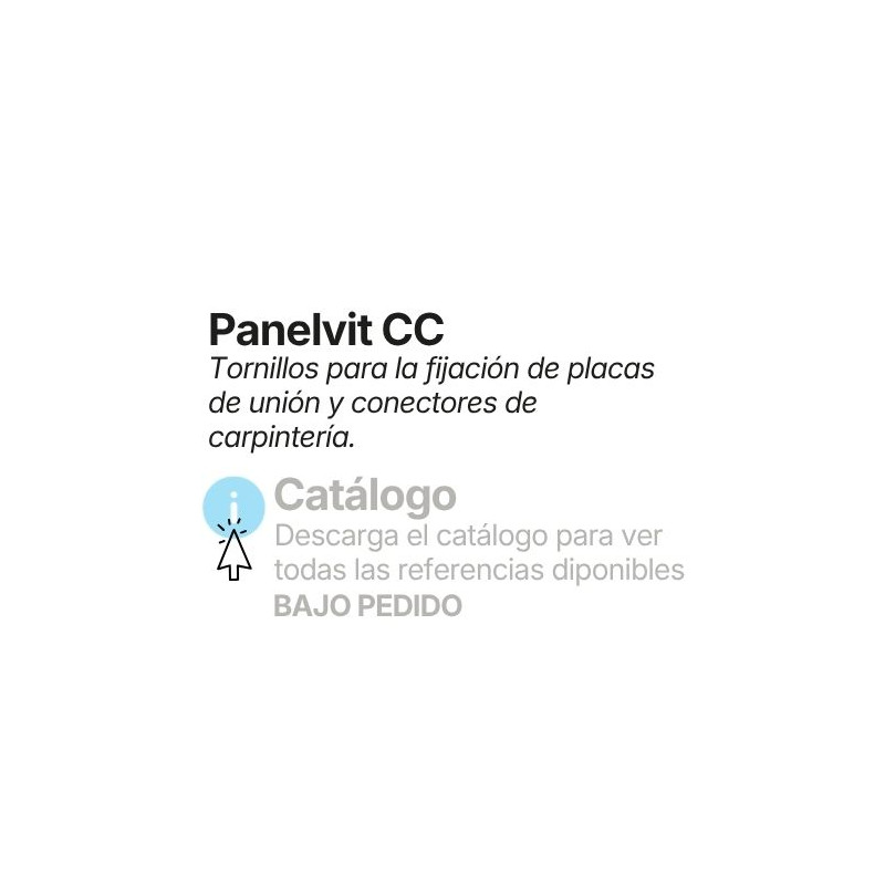 Tornillos para la fijación de placas de unión y conectores de carpintería
