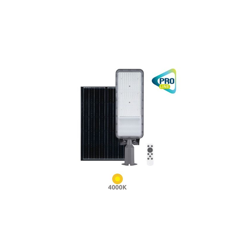 Farola solar LED 13w 4000K 2300Lm 618x175x86mm con mando IP65 Pro Line Longbia GSC