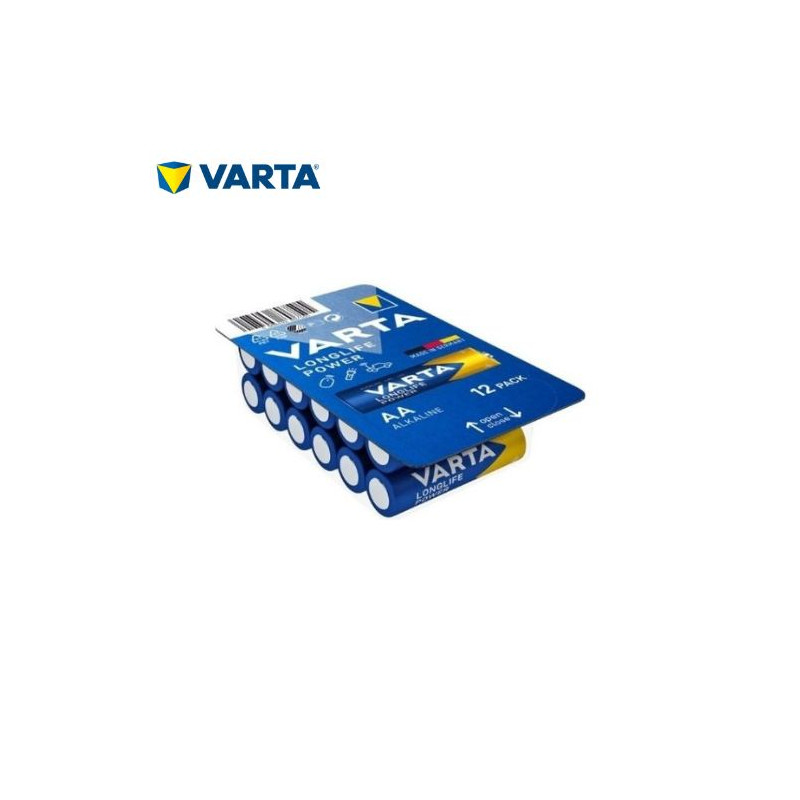 Pila Alcalina AA LR06 1,5v Longlife Power Cube Blíster 12 pilas VARTA