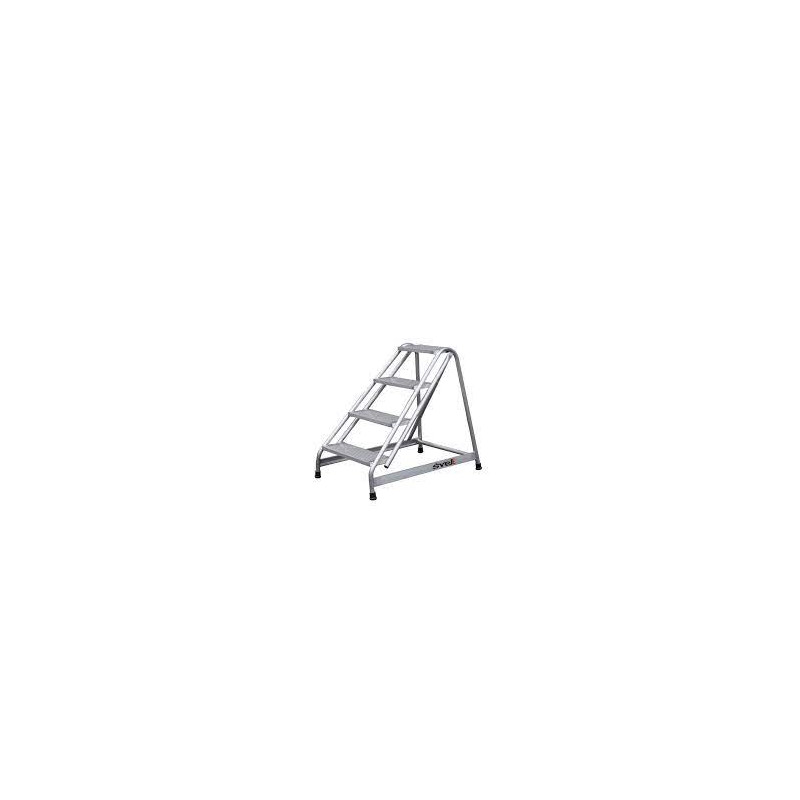 Taburete profesional aluminio peldaño ancho Cargo 4 peldaños SVELT