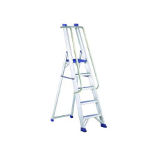 Escalera tijera peldaño ancho con barandilla Regina Esp SVELT