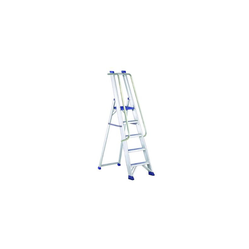 Escalera tijera peldaño ancho con barandilla Regina Esp SVELT