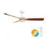 Ventilador de techo CCT Tono de luz ajustable y mando Diámetro 132cm 3 aspas Blanco Misstreta GSC