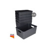 Cesto organizador plástico 3,3L 240x160x100mm Gris Pack de 6 unidades (Precio por unidad) GSC