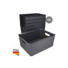 Cesto organizador plástico 10L Gris Pack de 6 unidades (Precio por unidad) GSC