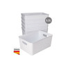 Cesto organizador plástico 5,2L Blanco Pack de 6 unidades (Precio por unidad) GSC