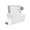 Cesto organizador plástico 14L Blanco Pack de 6 unidades (Precio por unidad) GSC