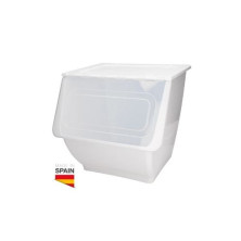 Contenedor apilable con ruedas 36L Blanco GSC