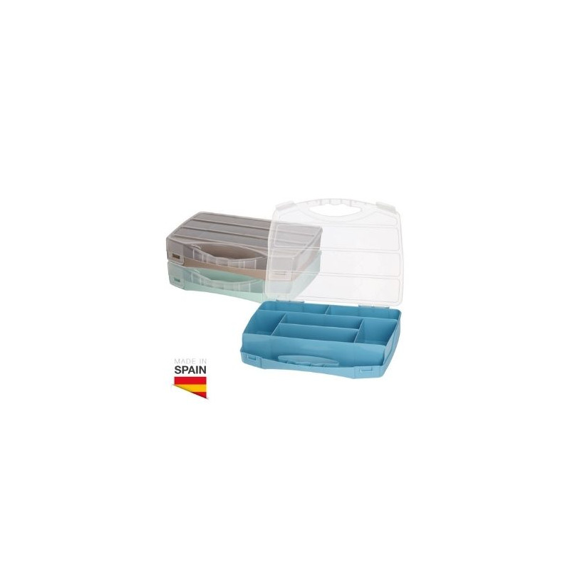 Caja organizadora de herramientas con 7 compartimentos - 12u retráctil GSC