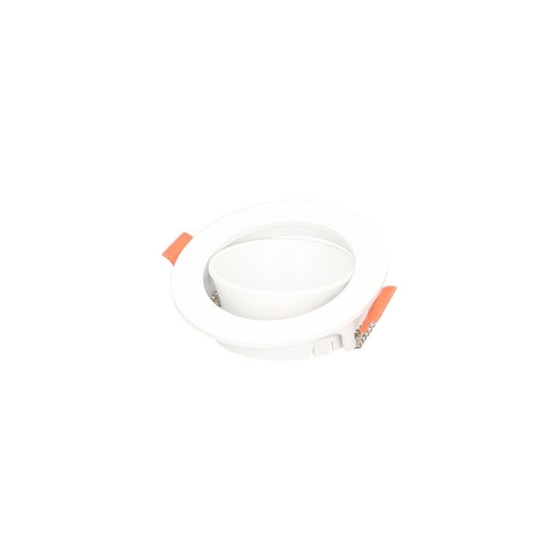 Aro redondo basculante Blanco Antideslumbramiento Diámetro 85x28mm Empotramiento 70mm GSC