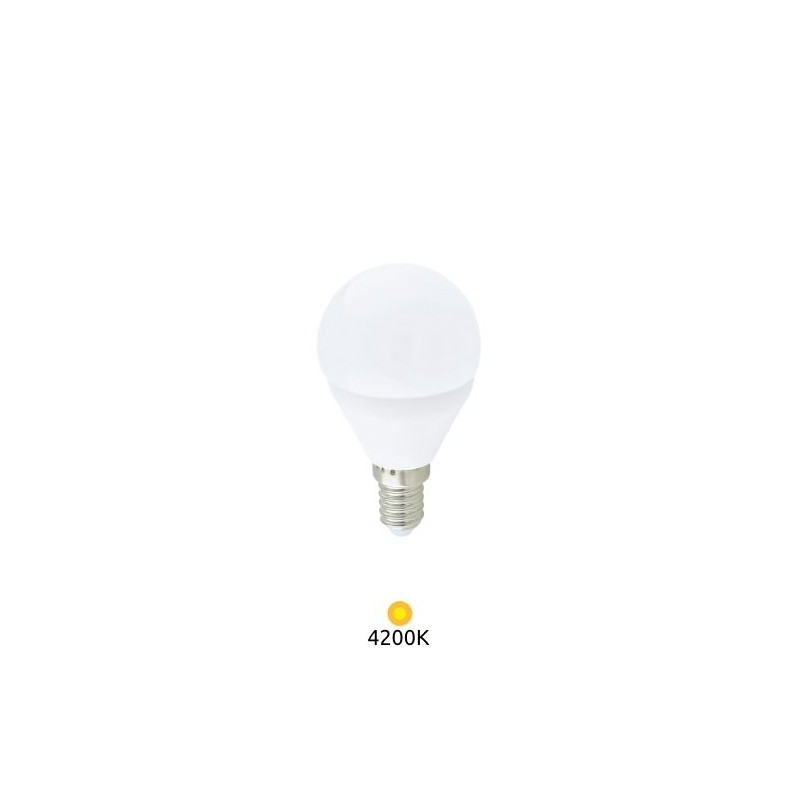 Bombilla LED esférica 7,5W E14 4200K GSC