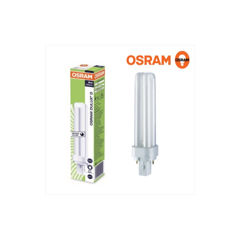 Bombilla Bajo Consumo PL 26w 2 Pins G24D-3 4000K 1800Lm ÚLTIMAS UNIDADES