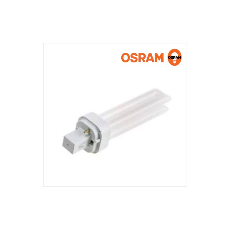 Bombilla Bajo Consumo PLC 18w 2 Pins G24D-2 4000K 1200Lm DULUX D OSRAM ÚLTIMAS UNIDADES