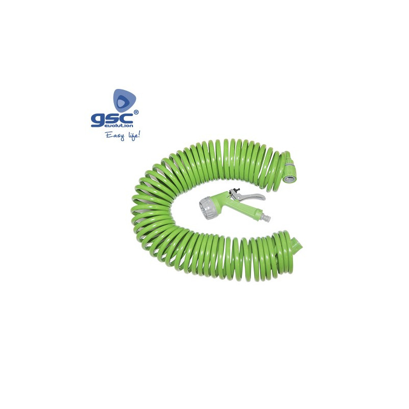 Manguera espiral 15m Kit con pistola 7 funciones GSC C1/8