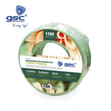 Manguera trenzada PVC 15m Diámetro 5/8 15mm antitorsion GSC C1/6 UUS