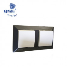 Embellecedor Serie GAMMA 2 modulos Gris antracita GSC C22/220