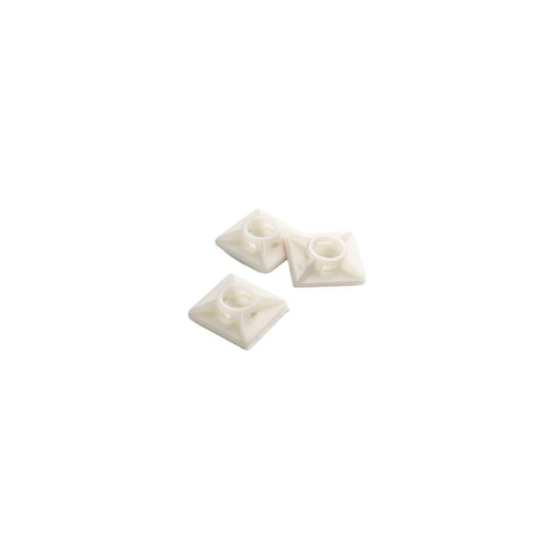 Base brida adhesiva Blanca 3,6mm (En bolsa de 25 unidades) FAMATEL
