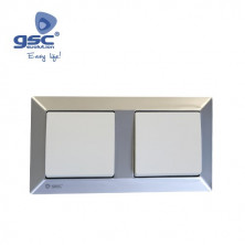 Embellecedor Serie GAMMA 2 modulos Plata mate GSC C22/220