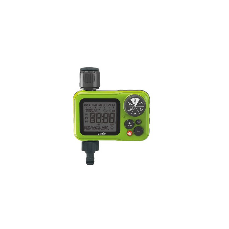 Programador de riego digital (Funciona con 2 pilas AAA) IP54 NAVELIS