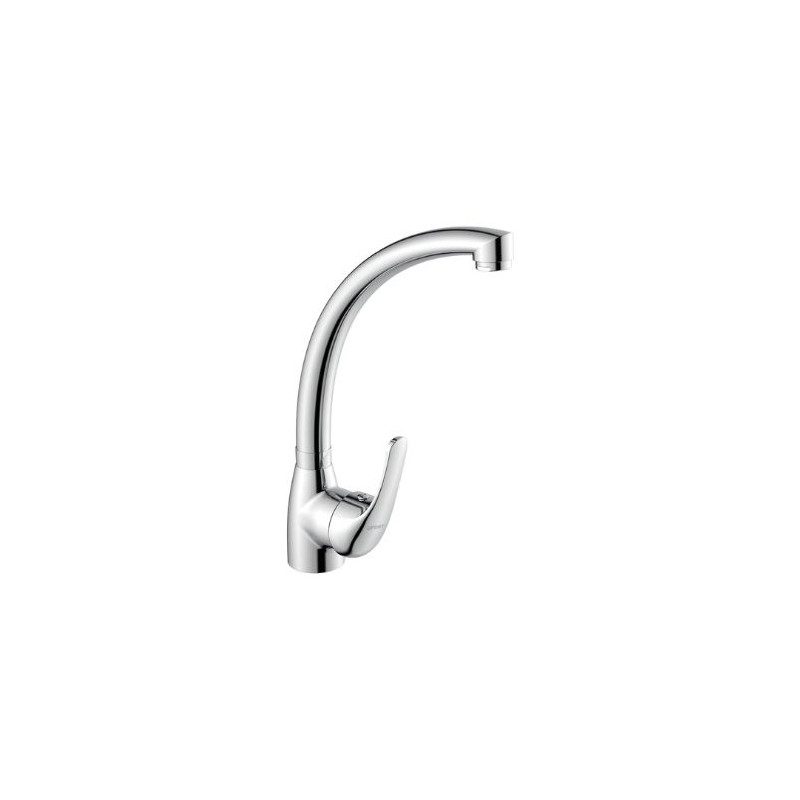 Grifo Monomando fregadero caño semicurvado cromado Serie Niágara GIFONT