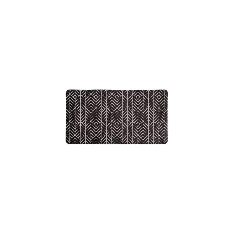 Alfombra de cocina PVC 44x71cm Negro / Blanco DOVELIS
