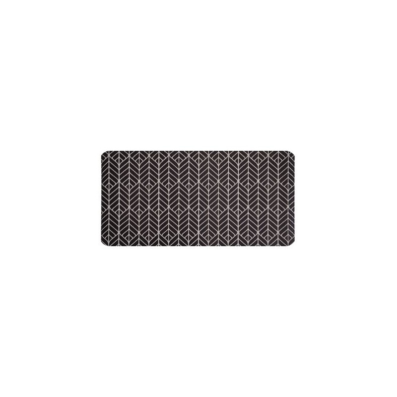 Alfombra de cocina PVC 44x120cm Negro / Blanco DOVELIS