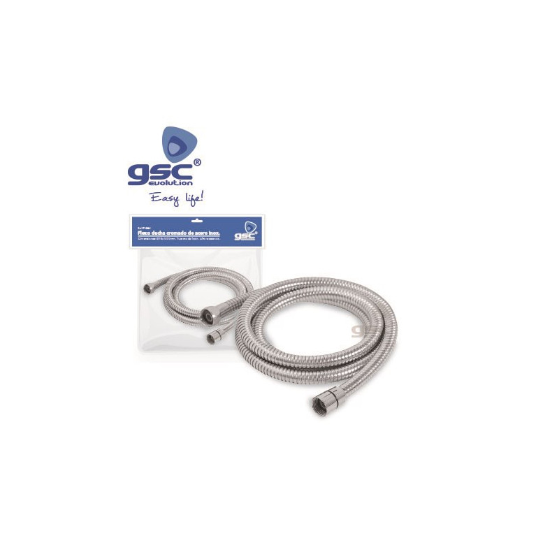 Flexo ducha acero inoxidable cromado 1.5 m Diámetro 13x1500mm GSC C50/100